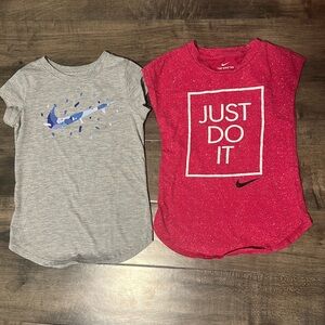 2 Nike tees size 5 girl